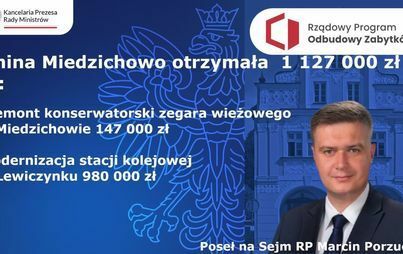 Zdjęcie do Gmina Miedzichowo otrzymała dofinansowanie w kwocie 1 127 000 zł 