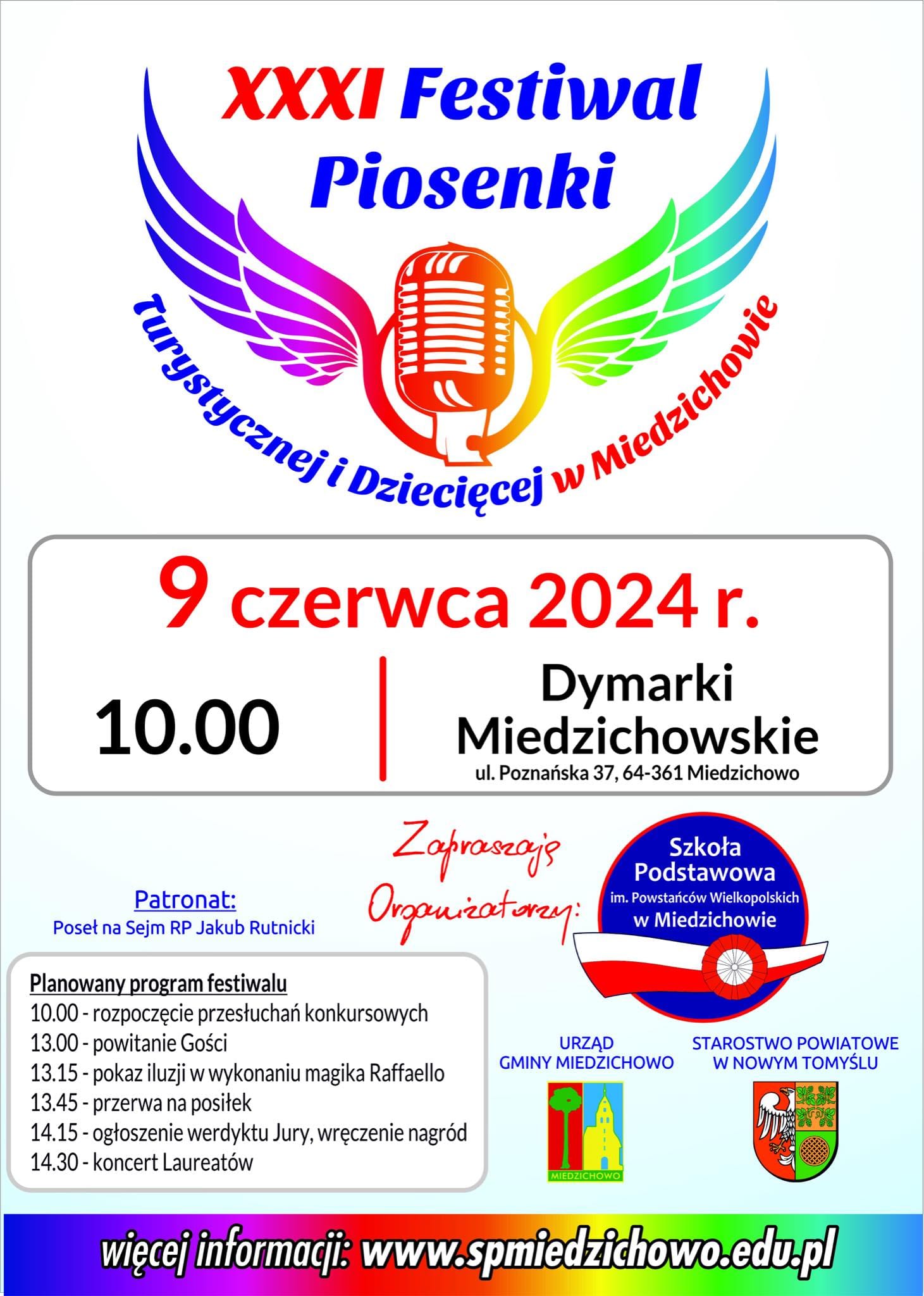 Plakat dotyczący festiwalu piosenki turystycznej 