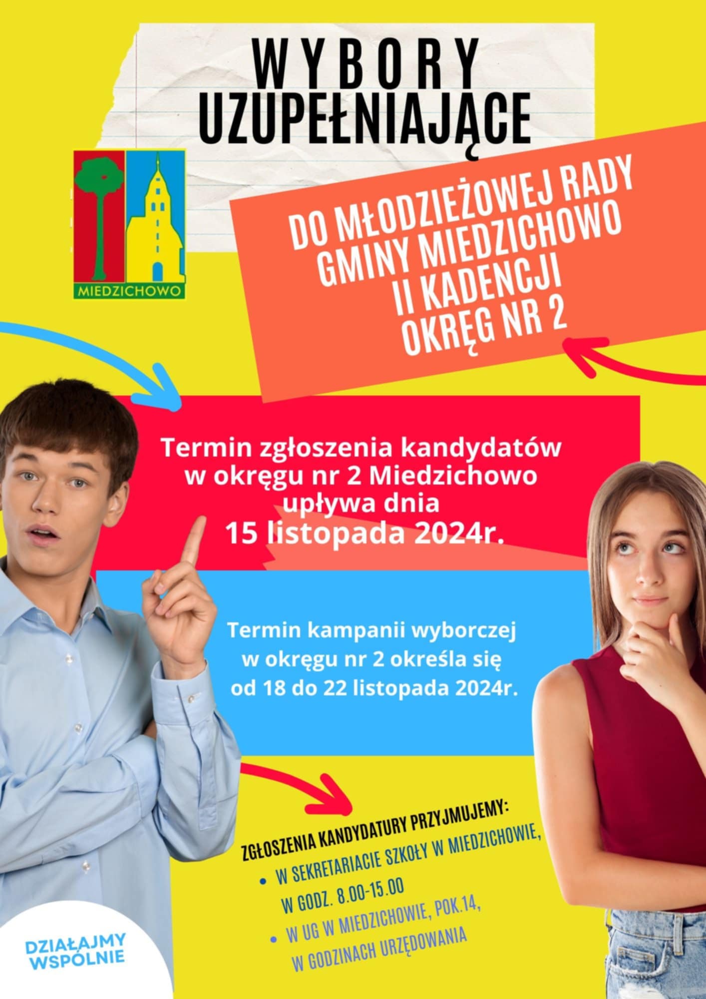 Wybory uzupełniające do Młodzieżowej rady Gminy Miedzichowo. 