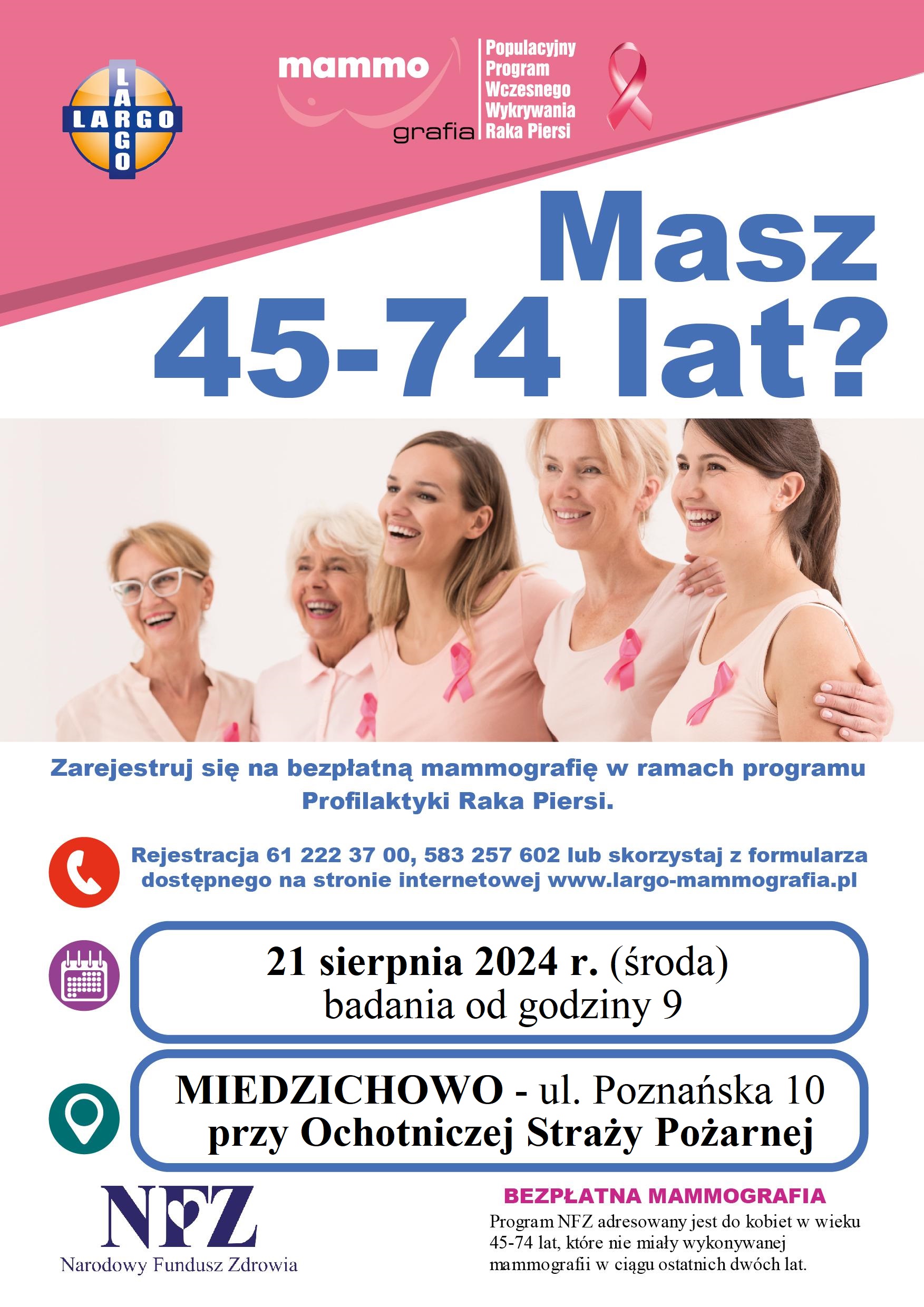 Plakat mammobusu 21.08 w Miedzichowie