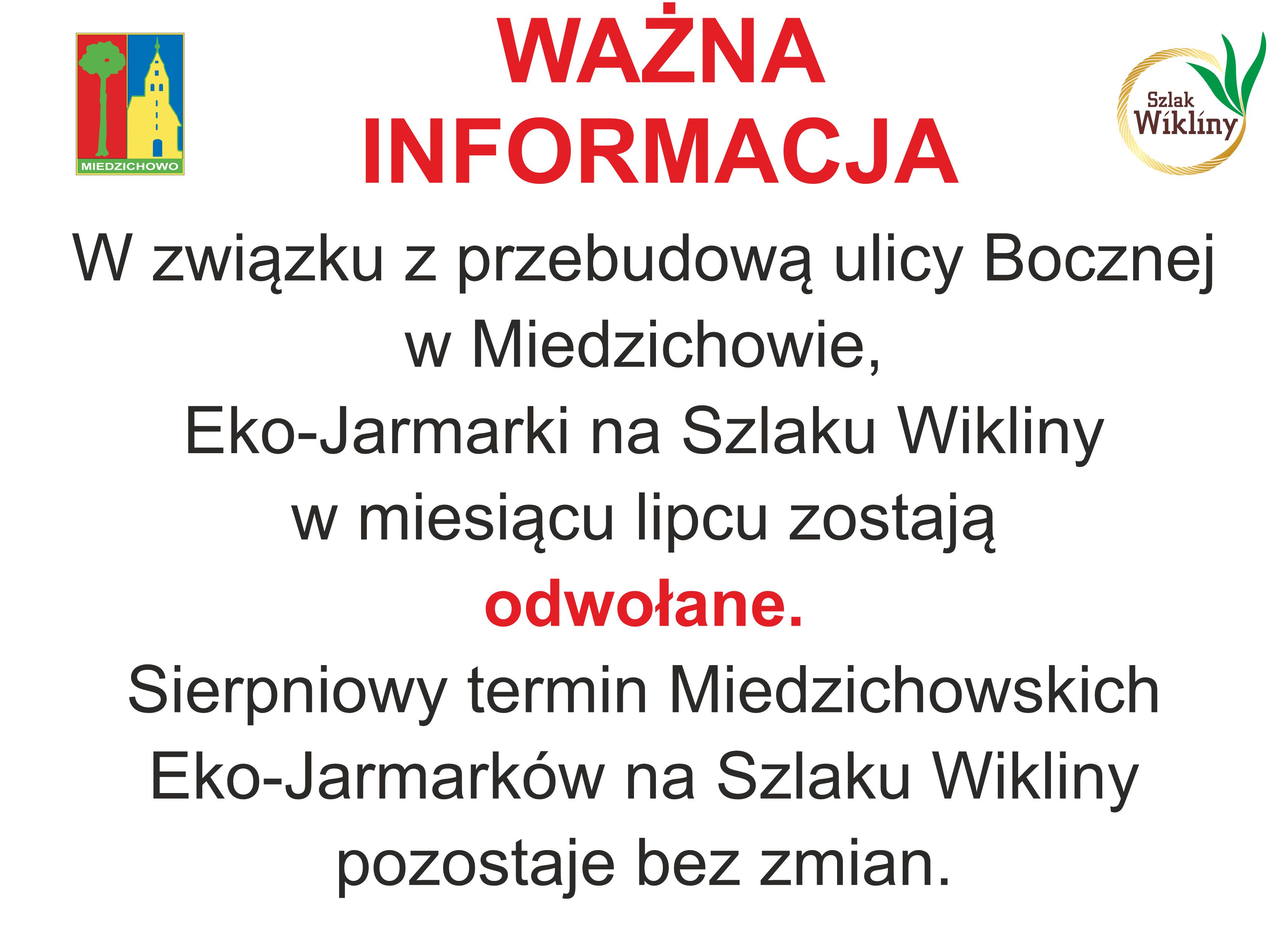 Lipcowe Eko Jarmaki Odwołane