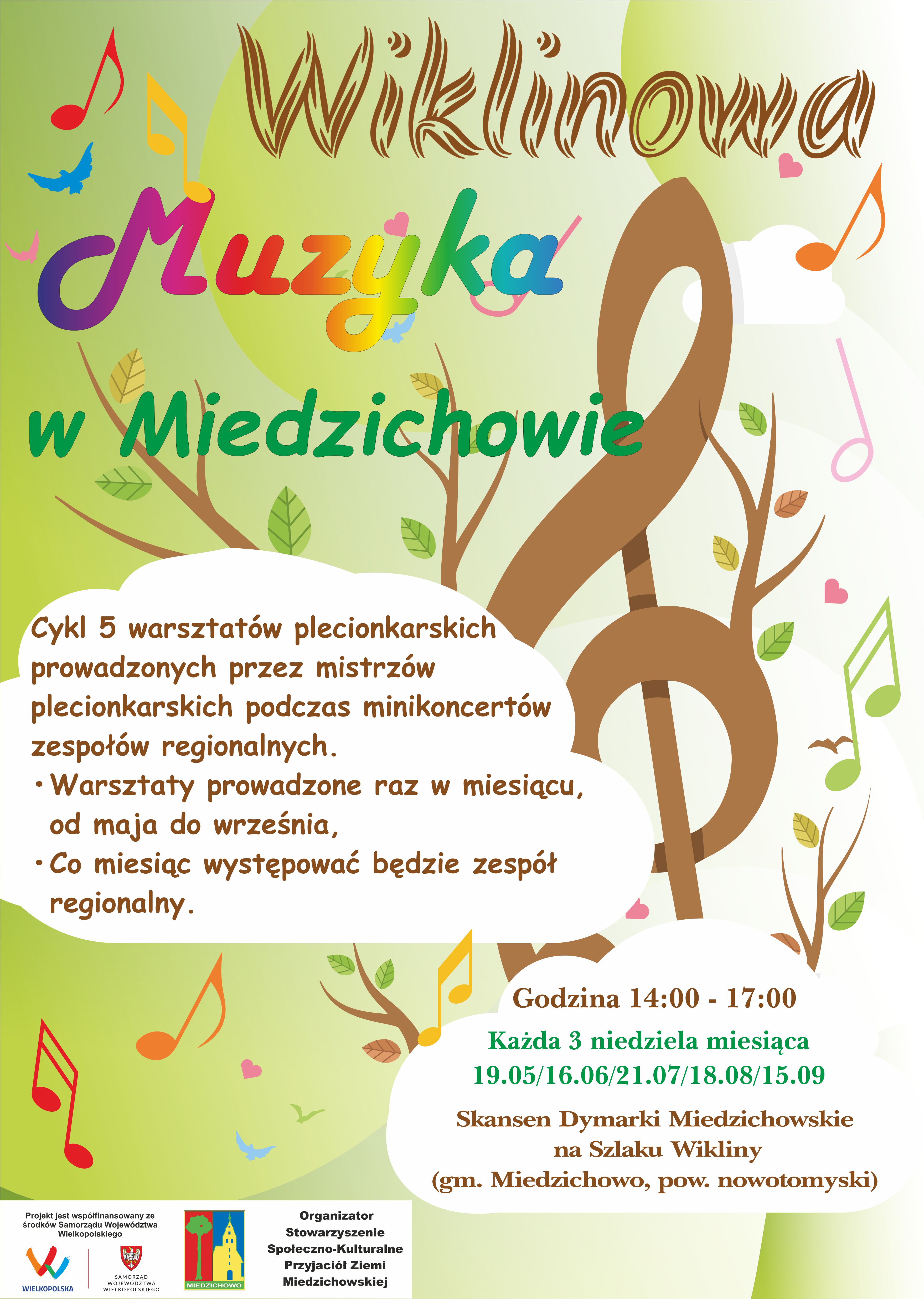 Plakat wiklinowej muzyki 