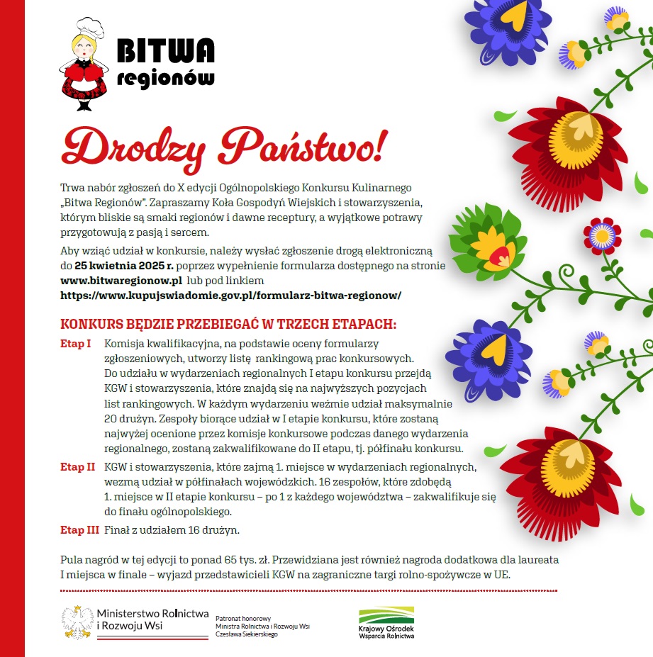 X edycji Og&oacute;lnopolskiego Konkursu Kulinarnego &bdquo;Bitwa Region&oacute;w&rdquo;