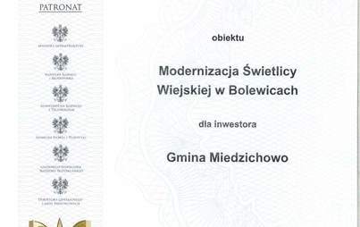 Zdjęcie do Nominacja do finału Og&oacute;lnopolskiego konkursu &quot;Modernizacja roku &amp; Budowa XXI w.&quot;