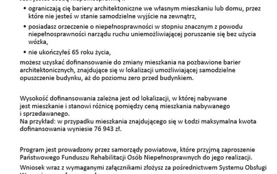 Zdjęcie do &bdquo;Samodzielność-Aktywność-Mobilność!&rdquo; - Dostępne Mieszkanie