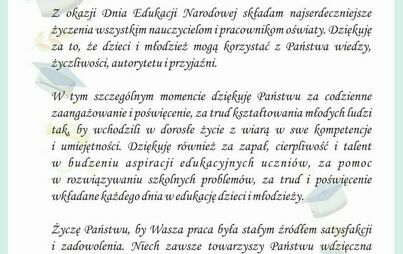 Zdjęcie do Życzenia z okazji Dnia Edukacji Narodowej 