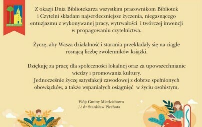 Zdjęcie do Życzenia z okazji Dnia Bibliotekarza i Bibliotek