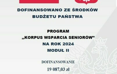 Zdjęcie do Gmina Miedzichowo ponownie przystąpiła &nbsp; do ogłoszonego przez Ministerstwo Rodziny, Pracy i Polityki Społecznej &ndash; II Modułu Programu &bdquo;Korpus Wsparcia Senior&oacute;w&rdquo; na rok 2024