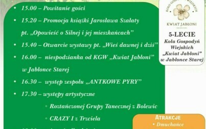 Zdjęcie do Święto Lipy w Jabłonce Starej oraz na 5-lecie KGW &quot;Kwiat Jabłoni&quot; w Jabłonce Starej już w tę sobotę