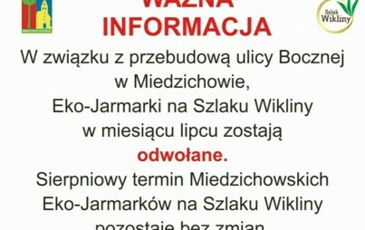 Zdjęcie do Ważna informacja - Lipcowe Eko-Jarmaki odwołane. 