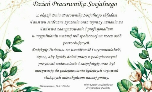 Zdjęcie do Zyczenia z okazji Dnia Pracownika Socjalnego