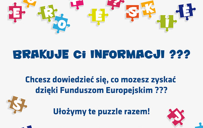 Zdjęcie do Informacja Punktu Informacyjnego Funduszy Europejskich 