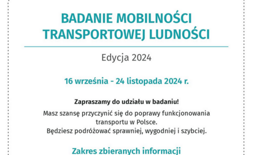 Zdjęcie do Gł&oacute;wny Urząd Statystyczny realizuje badanie Mobilności Transportowej Ludności