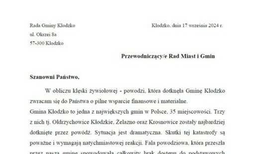 Zdjęcie do Rada Gminy Kłodzko zwraca się z prośbą o pomoc