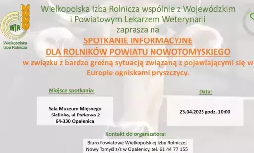 Zdjęcie do Ważna informacja dla rolnik&oacute;w
