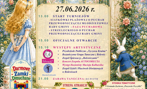 Zdjęcie do Zapraszamy do ZACZAROWANEGO OGRODU ALICJI Bolewice 27.06.2026r