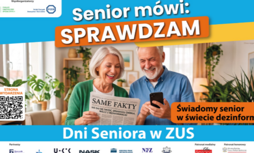 Zdjęcie do ZUS Dni Seniora 2026 - Świadomy senior w świecie dezinformacji