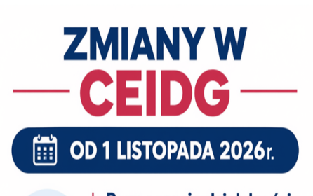Zdjęcie do Zmiany w składaniu wniosk&oacute;w CEIDG od 1 listopada 2026 r.